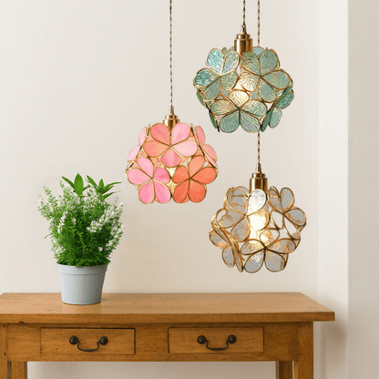 Stylish Floral Glass Hanging LED Light