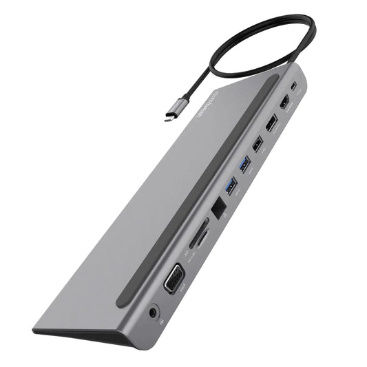Compact 11-in-1 USB-C Laptop Dock with HDMI and Ethernet - Befez