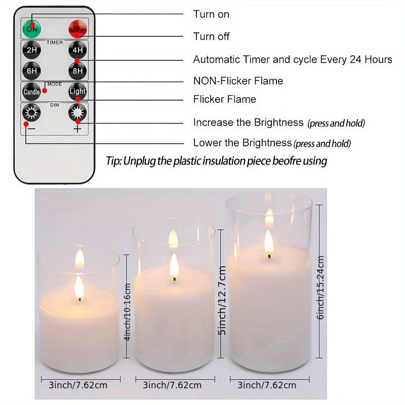 Bright LED Candle Set with Remote Control