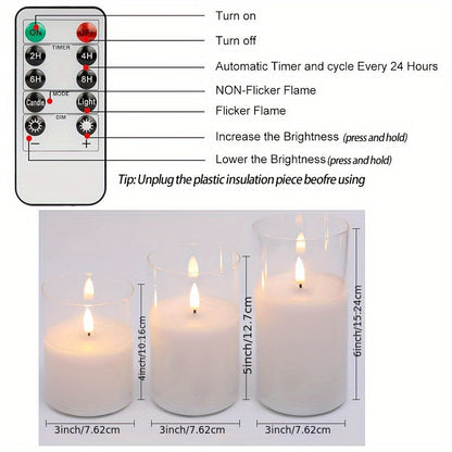 Bright LED Candle Set with Remote Control