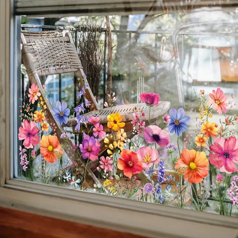 Vibrant Flower Window Decal Sticker
