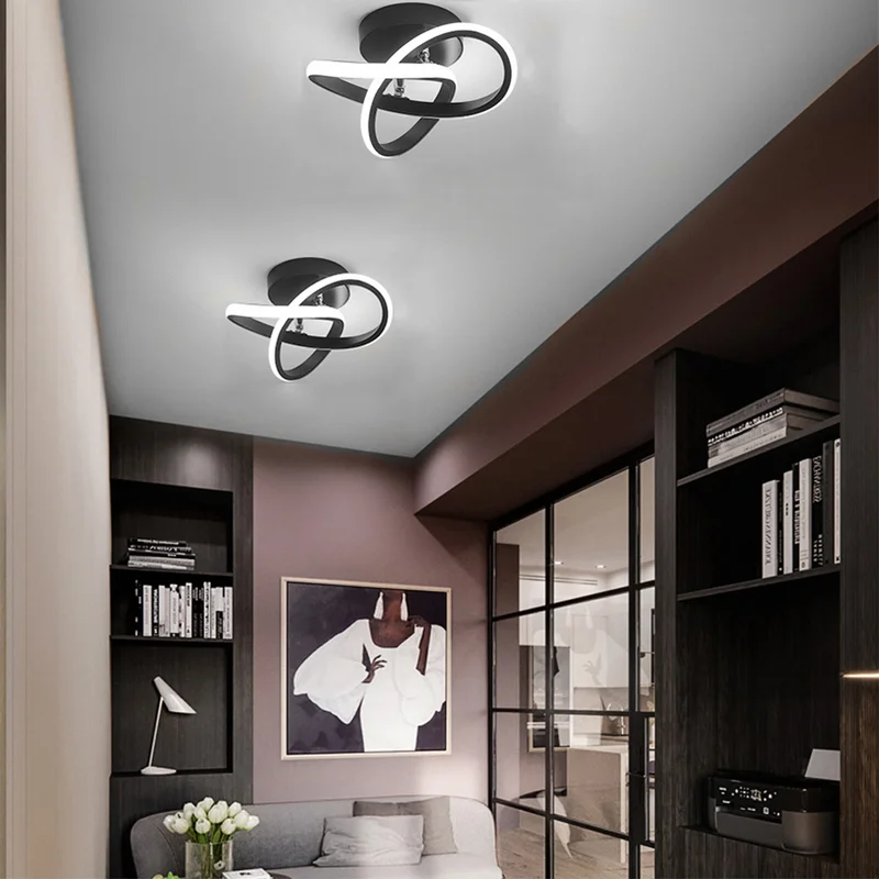 Modern Black LED Ceiling Fixture