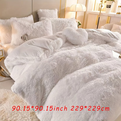 Soft Plush Duvet Cover Set for Cozy Bedding