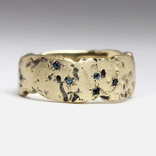 Vintage Style Blue Crystal Engagement Ring - Befez