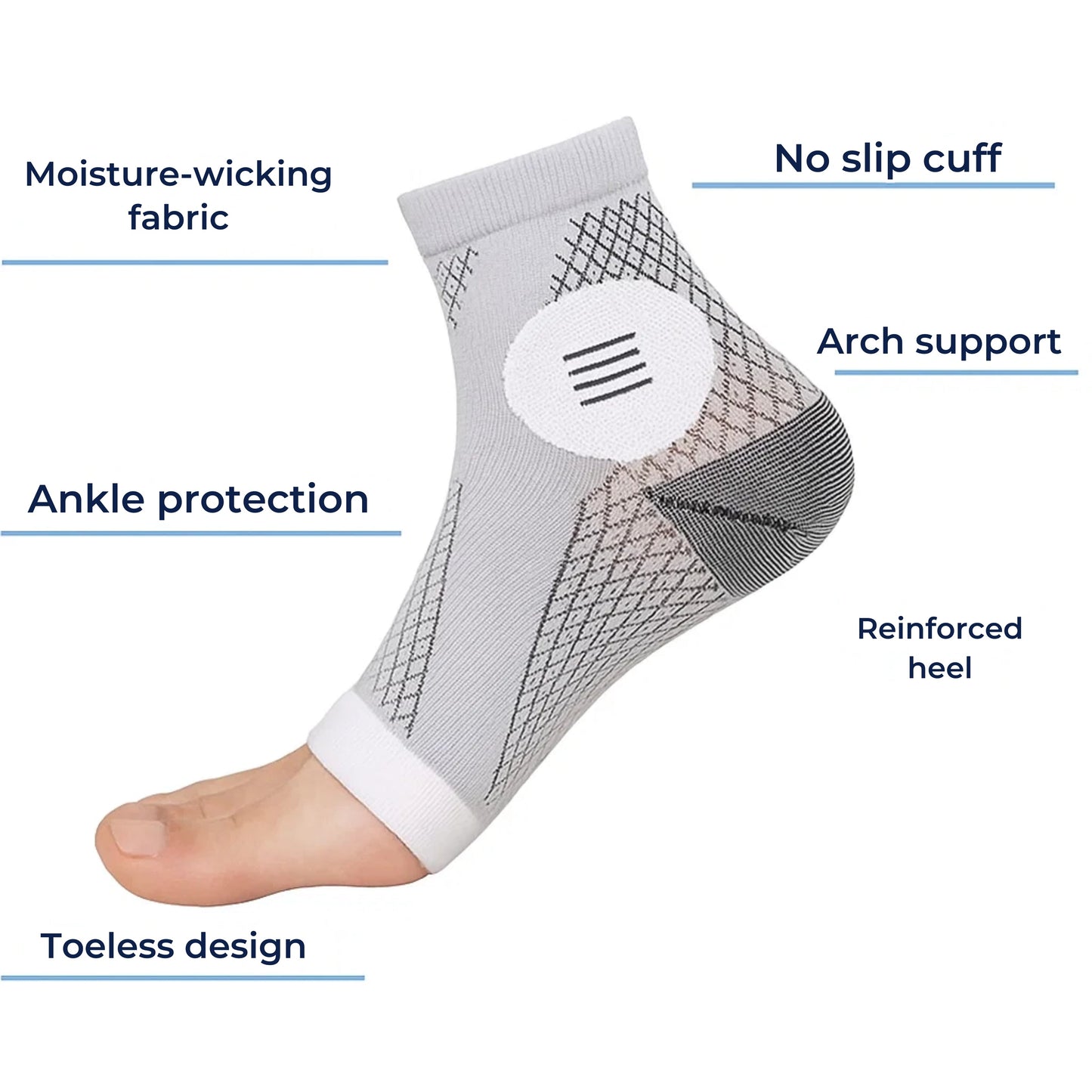 Comfortable Medical Compression Socks for Swollen Feet Relief