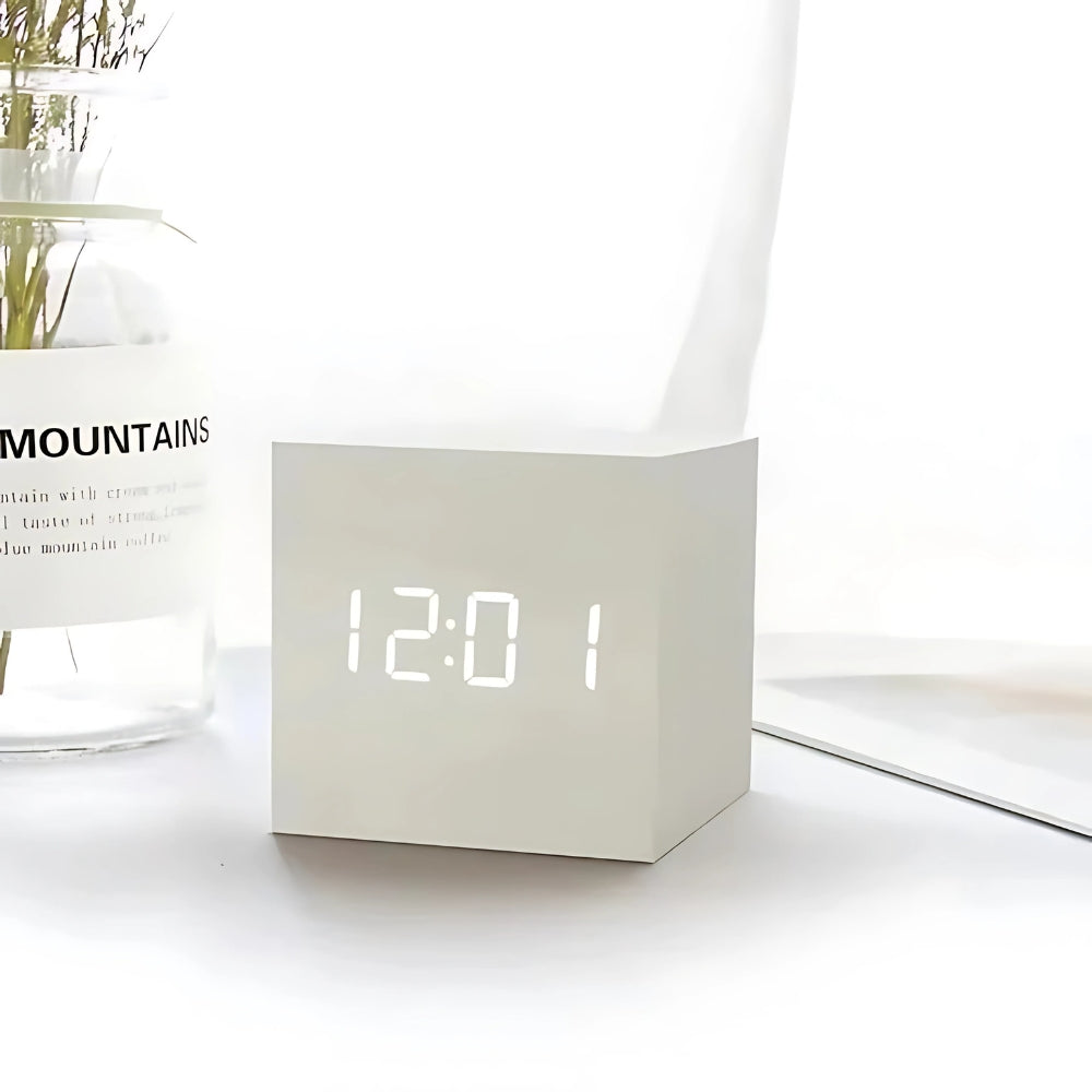 Compact Digital Cube Alarm Clock