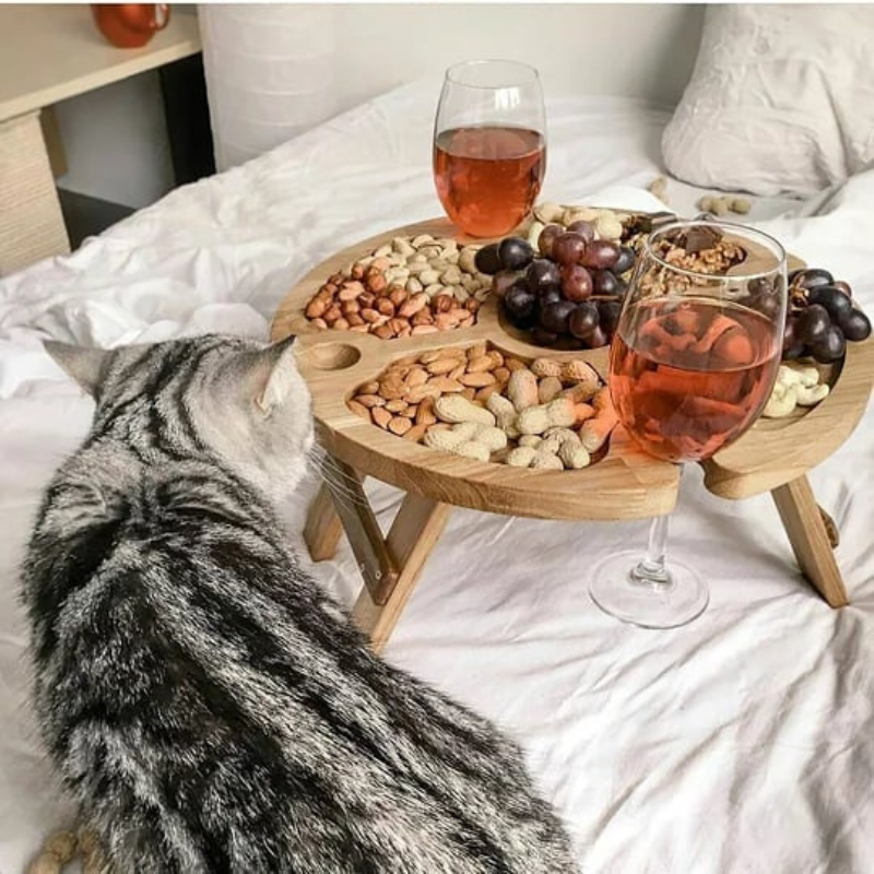 Portable Wine Picnic Table Set