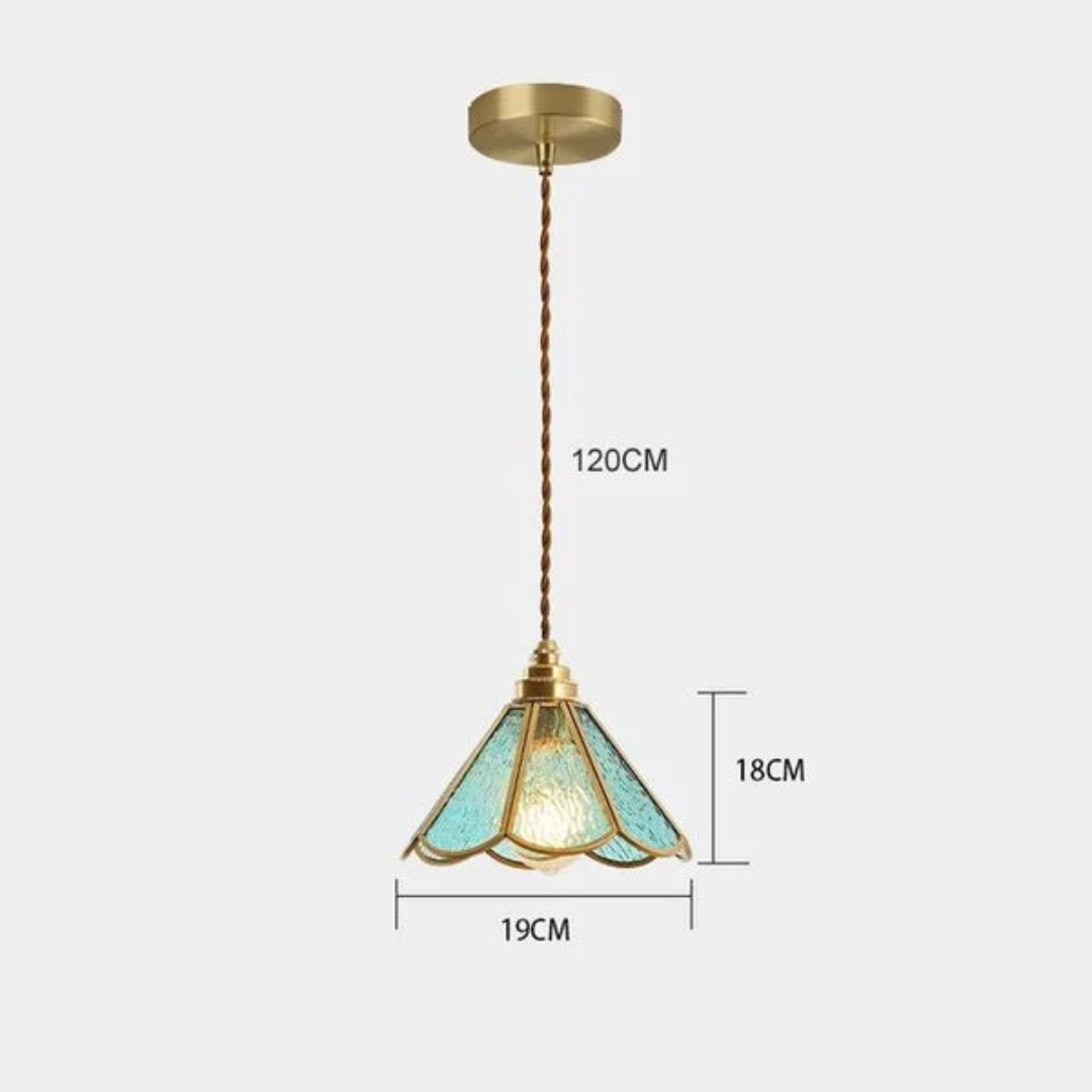 Colorful Stained Glass Hanging Lamp