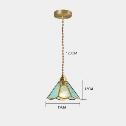 Colorful Stained Glass Hanging Lamp