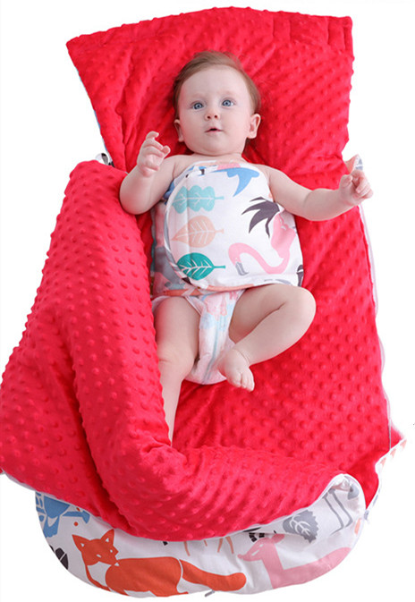 Soft Baby Sleep Sack with Hooded Minky Blanket