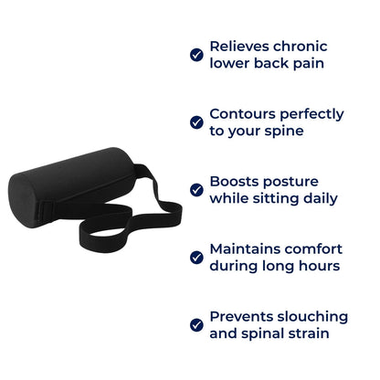 Ergonomic Memory Foam Back Support Cushion