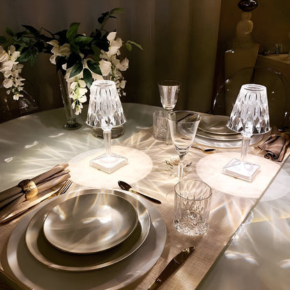 Stylish Glass Table Lamp with Touch Dimmer