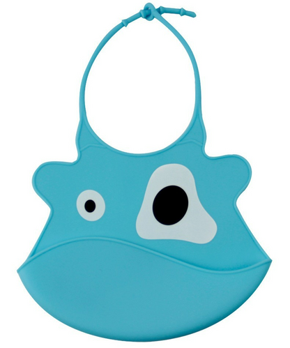 Soft Silicone Baby Bib with Crumb Catcher - Waterproof & Adjustable