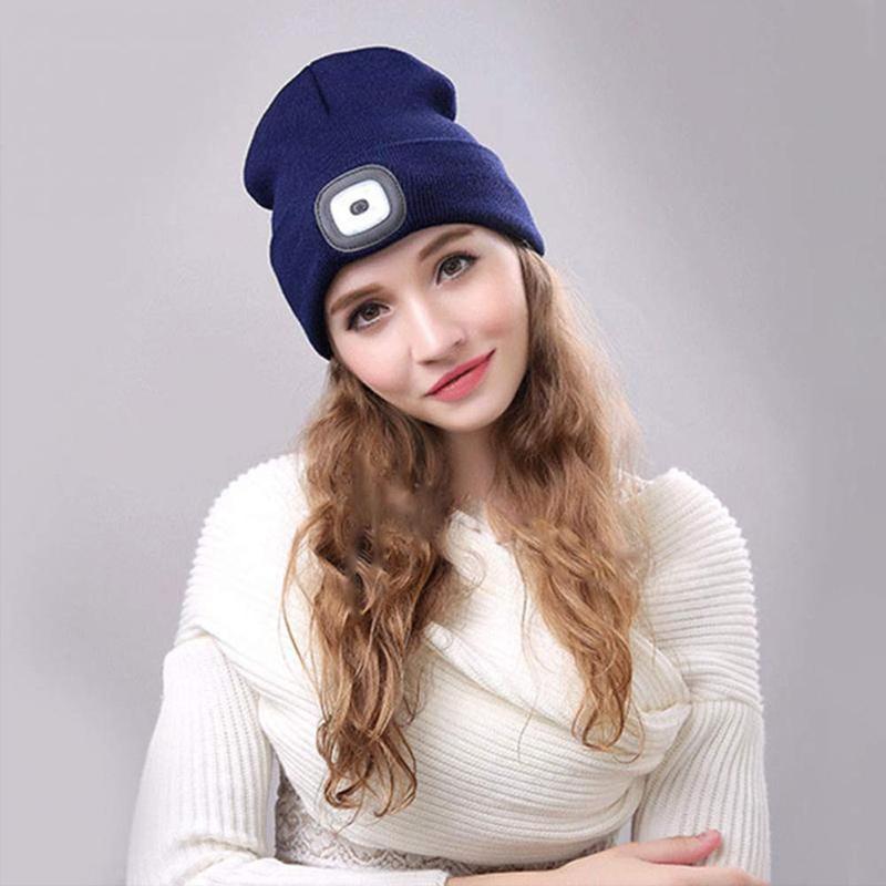 Detachable LED Light Beanie Cap