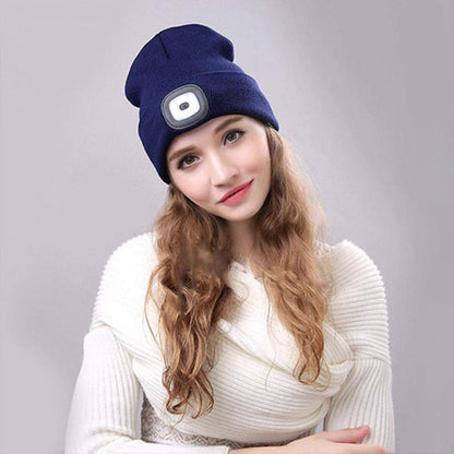 Detachable LED Light Beanie Cap