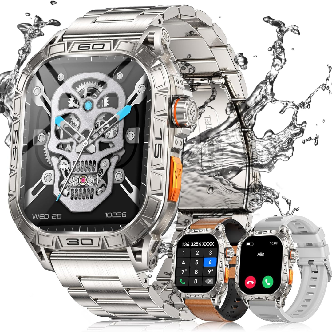 Tough Waterproof Smart Watch with Rugged Military Design