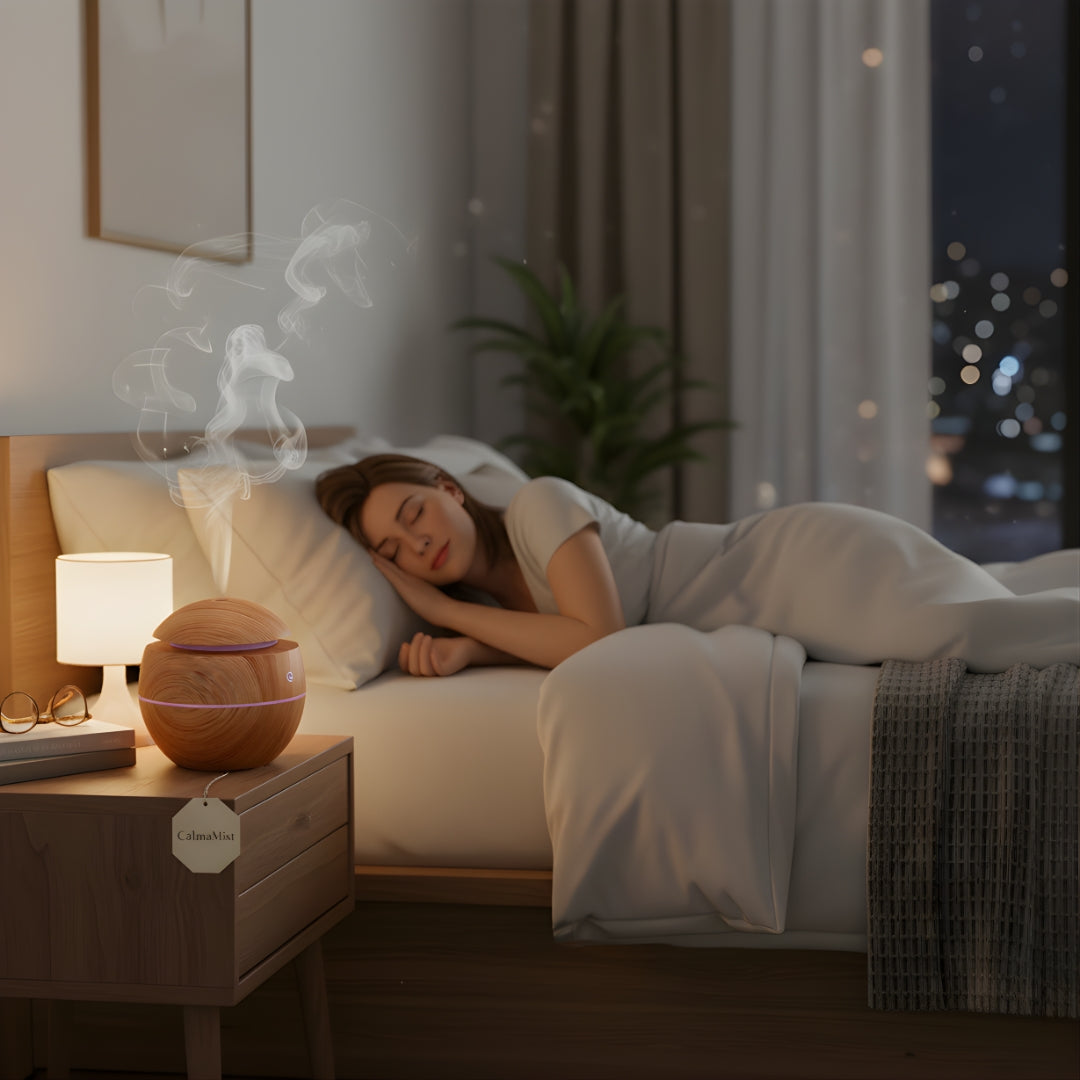 Soothing Cool Mist LED Nightlight - Wooden Finish