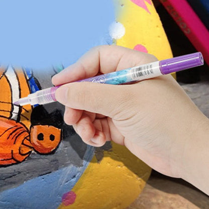 Slim 12 Color Curved Nail Art Pen