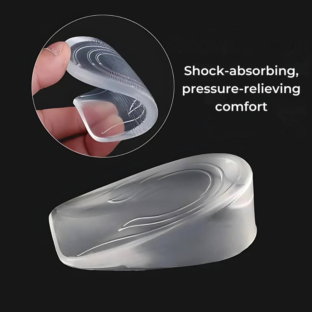 Comfortable Gel Heel Lift Insoles for Pain Relief