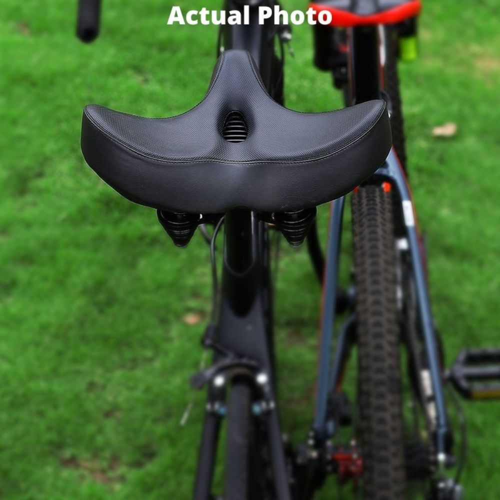 Big Bike Seat With Cushioned Pad and Waterproof Cover