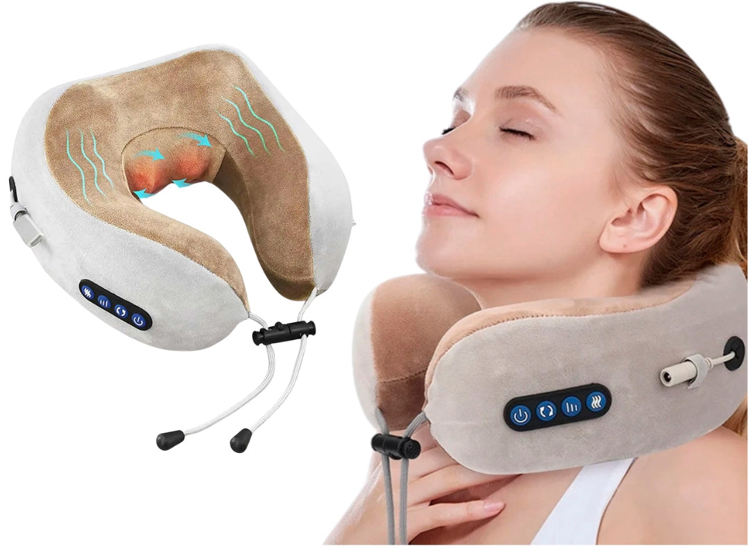 Contour Neck Pillow with Memory Foam for Back Support