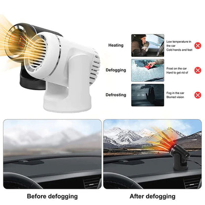 Compact 360° Rotating Car Heater