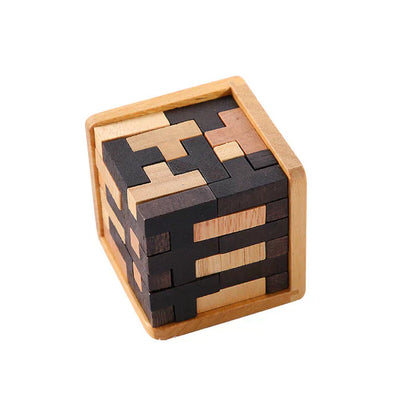 Challenging Wood Puzzle - 3D Brain Teaser Toy