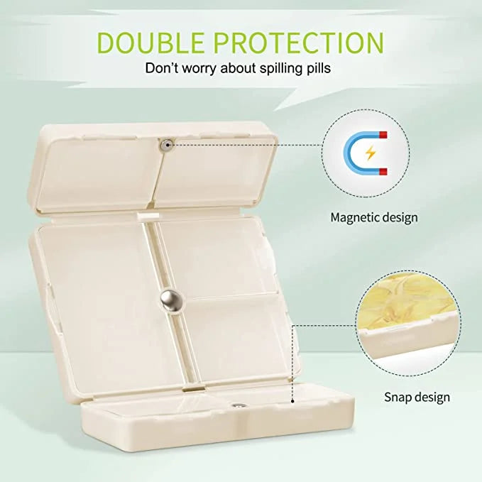 Compact 7 Pocket Pill Box Organizer