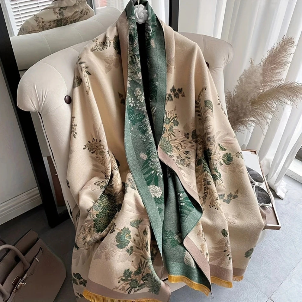Pretty Floral Lightweight Reversible Scarf