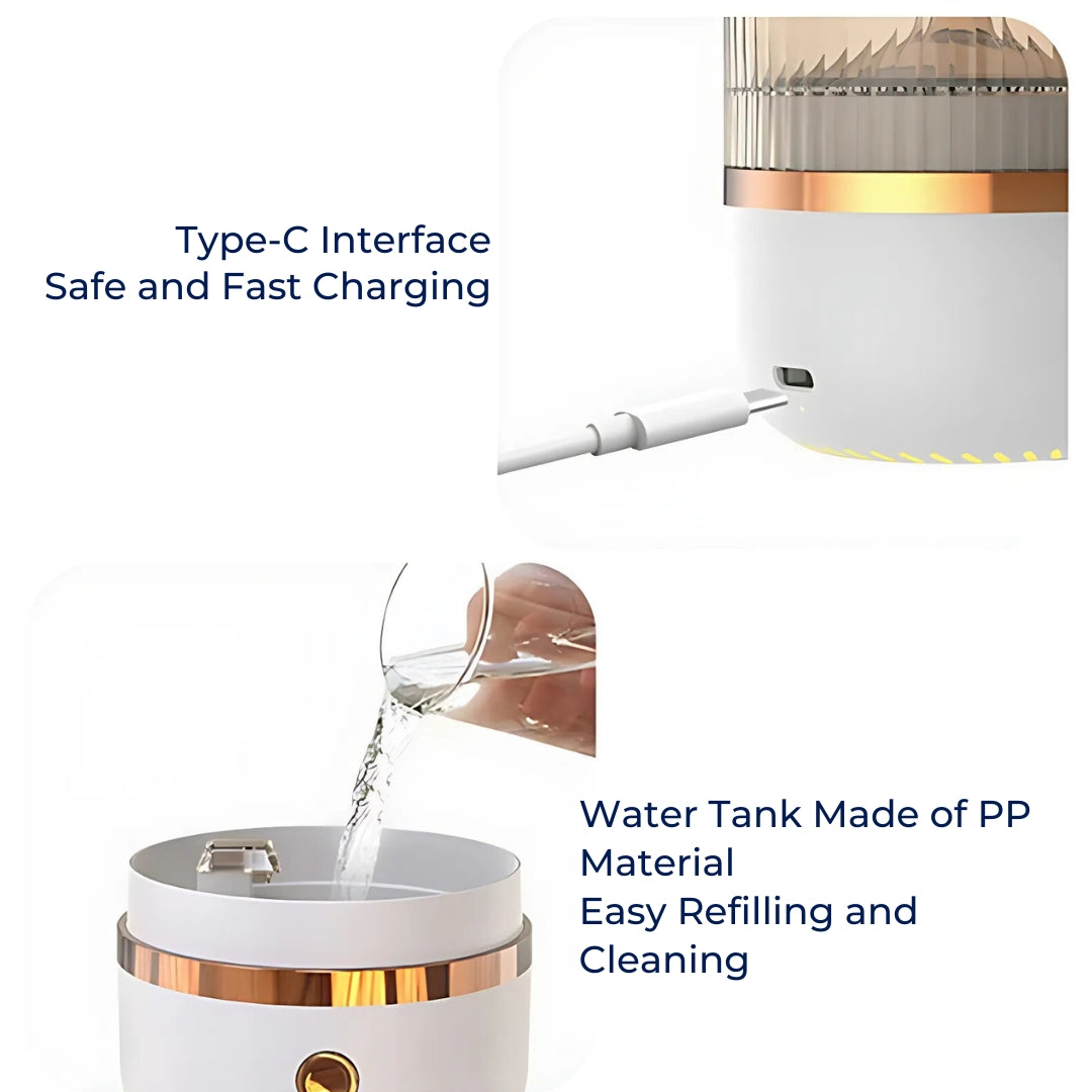 Compact USB Essential Oil Diffuser & Night Lamp