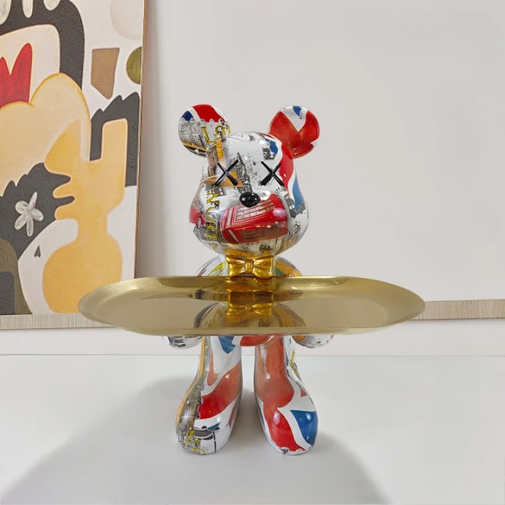 Stylish Bear Figurine Home Decor Statue