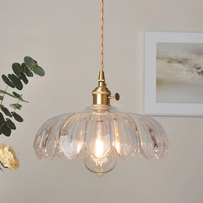 Retro Style Glass Pendant Light
