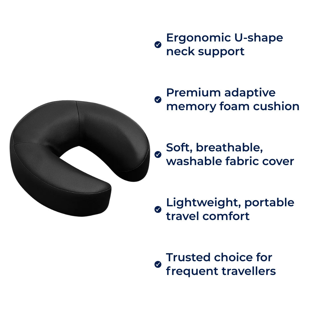 Travel Neck Pillow - Soft Ergonomic Support Cushion