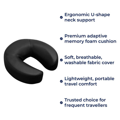Travel Neck Pillow - Soft Ergonomic Support Cushion