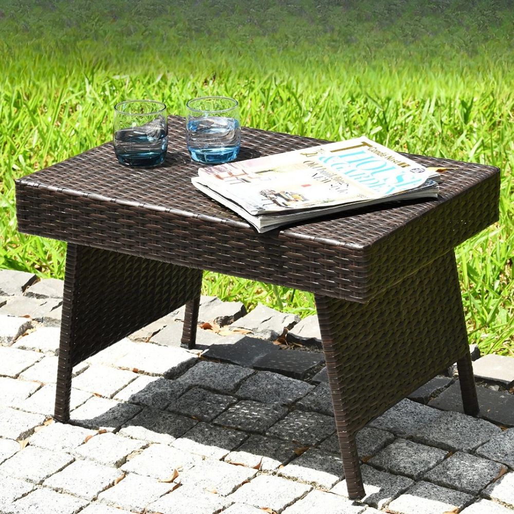 Durable Outdoor Wicker Patio Side Table - Befez