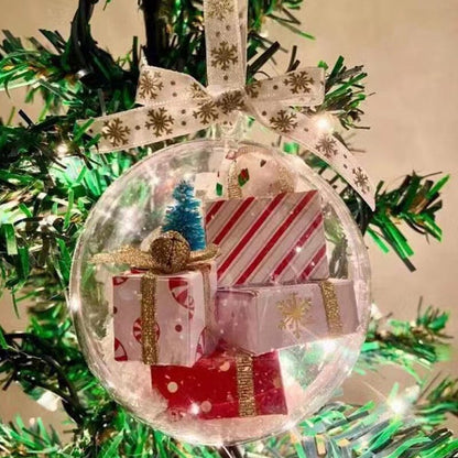 Clear Glass Christmas Tree Ornament Ball