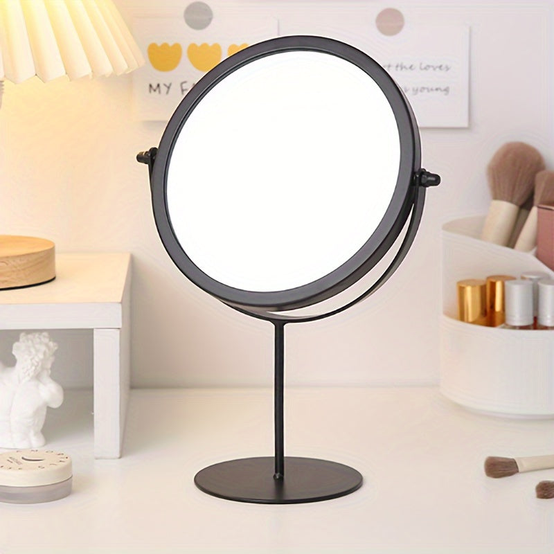 Classic Round Makeup Mirror with Metal Stand
