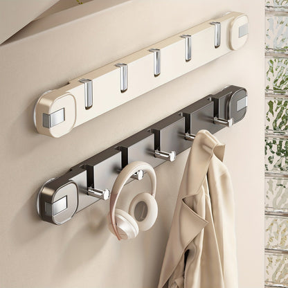 Easy Install Wall Hook Panel 5 Hook Storage Rack