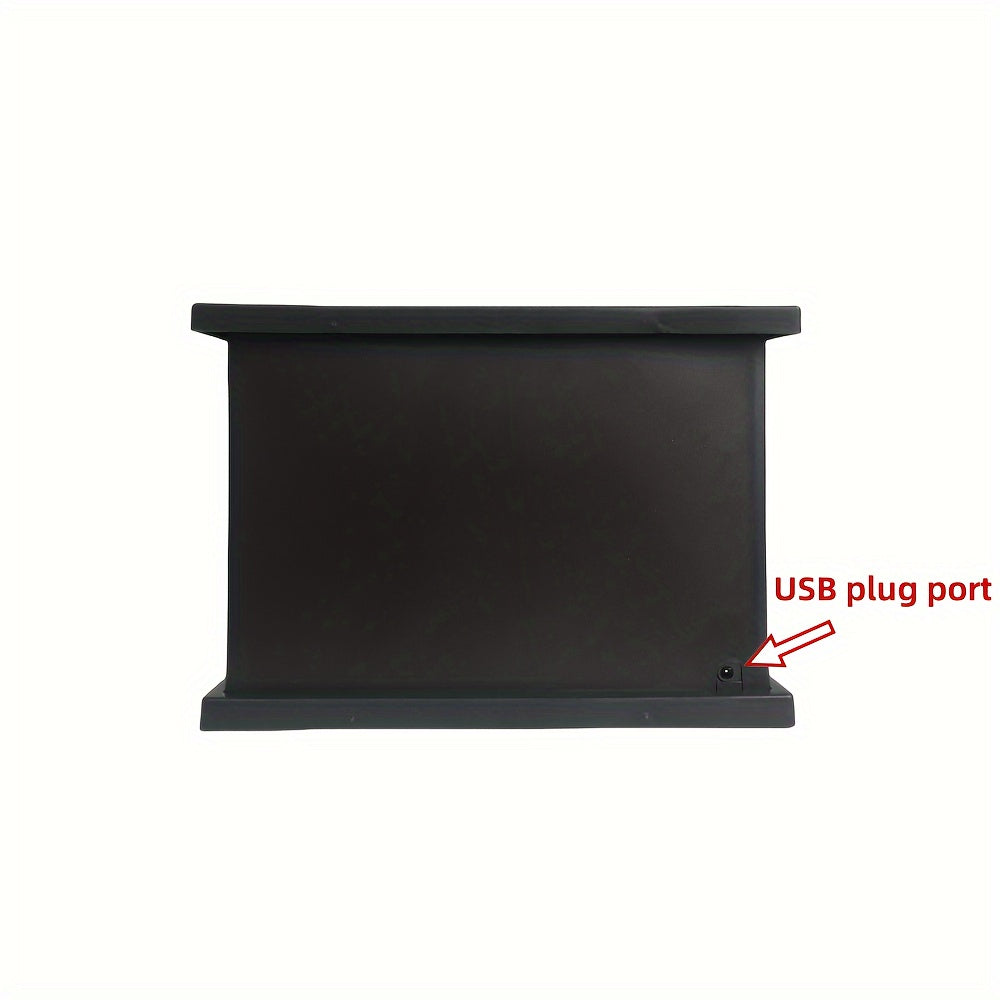 Warm Rectangular Electric Fireplace Lamp