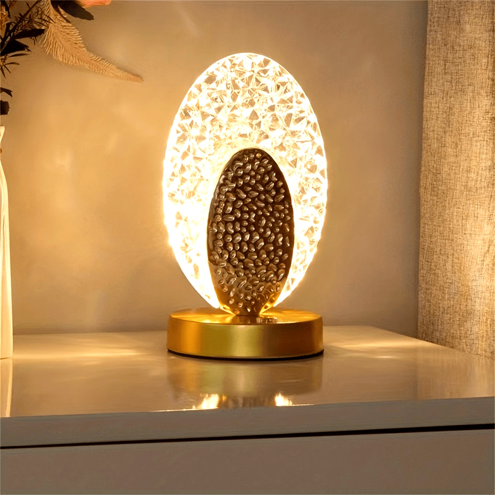 Decorative USB Desk Lamp with Soft Feather Shade - Befez