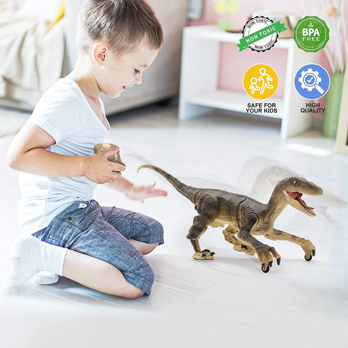 Remote Control Realistic Dinosaur Toy Velociraptor