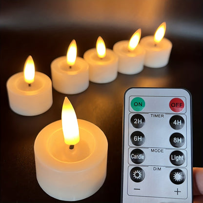 Warm White LED Tea Lights with Remote Control
