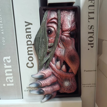 Dark Fantasy Monster Bookend in Black Grey