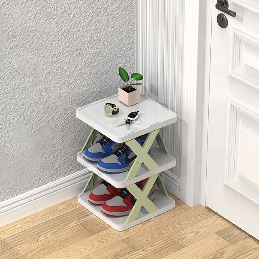 Compact 3-Tier Stackable Shoe Organizer