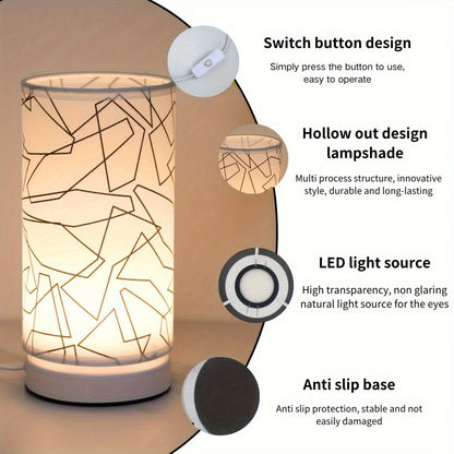 Bright USB Desk Lamp in Silver Cylinder Base