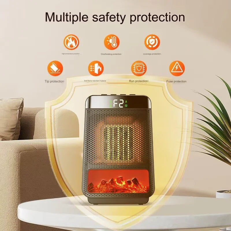 Compact 1500W Electric Space Heater Fan