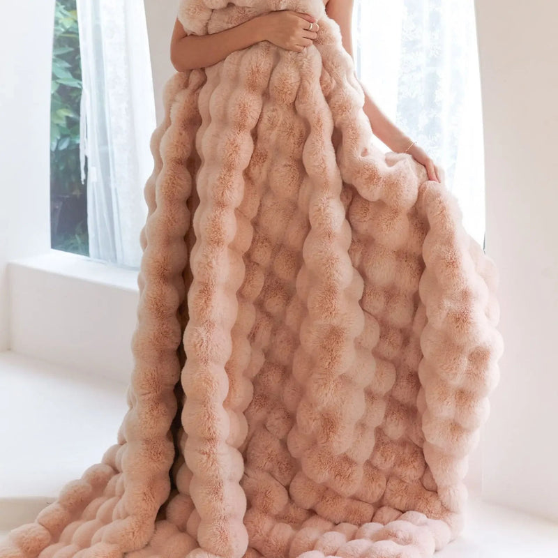 Cozy Plush Fleece Throw Blanket Winter Warmth