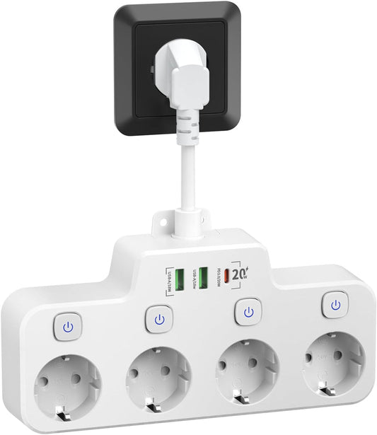 Compact USB Charging Station with Individual Outlet Control - Befez