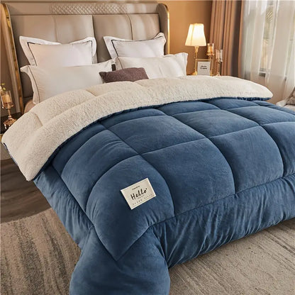 Cozy Checkered Winter Duvet Blanket