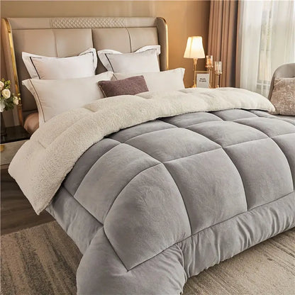 Cozy Checkered Winter Duvet Blanket